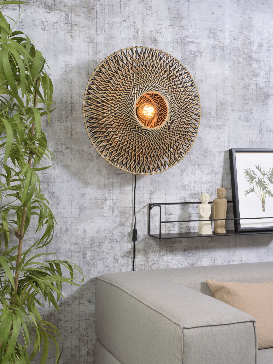 Applique Bali Ø60 cm en Bambou naturel au design naturel par Good & Mojo