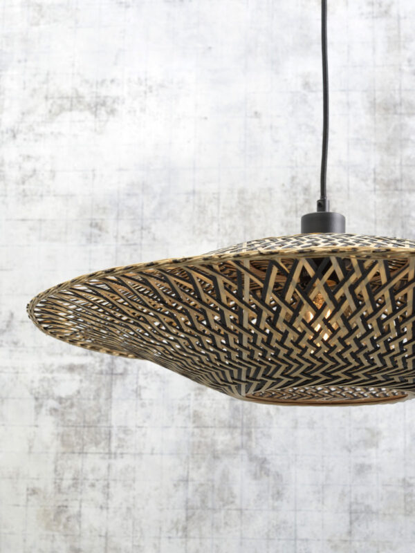 Applique déportée Bali avec abat-jour Ø 44 cm en Bambou naturel au design naturel par Good & Mojo