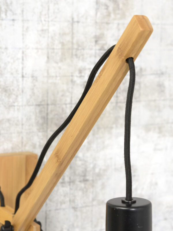 Applique déportée Bali avec abat-jour Ø 44 cm en Bambou naturel au design naturel par Good & Mojo