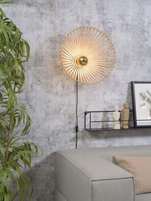 Applique Bromo en Bambou naturel au design naturel par Good & Mojo