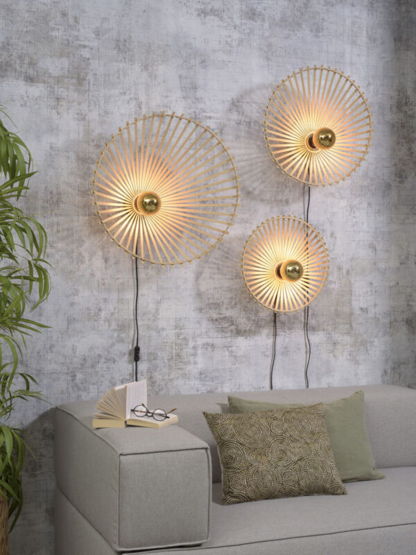 Applique Bromo en Bambou naturel au design naturel par Good & Mojo