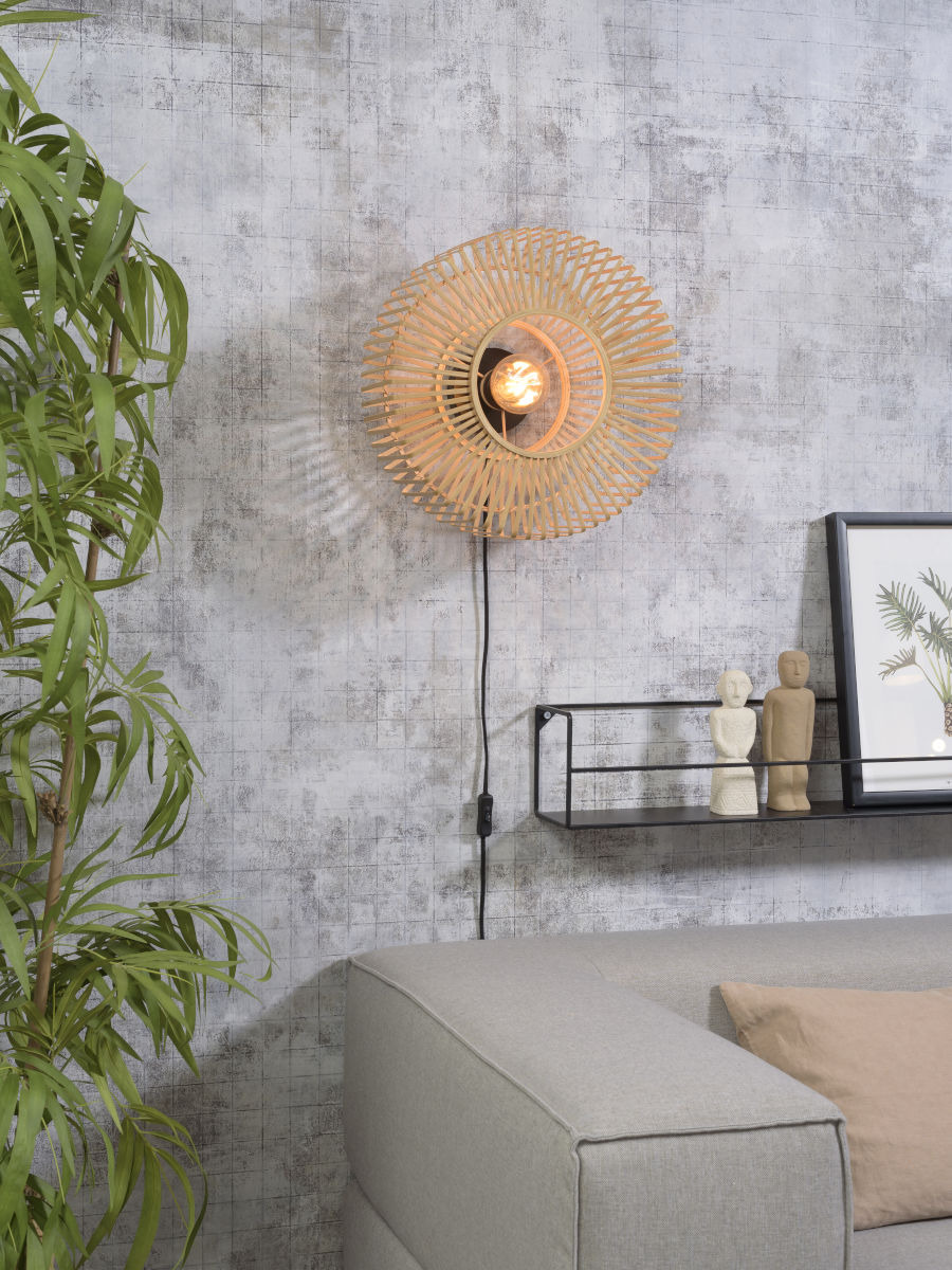 Applique Bromo 2 en Bambou naturel au design naturel par Good & Mojo