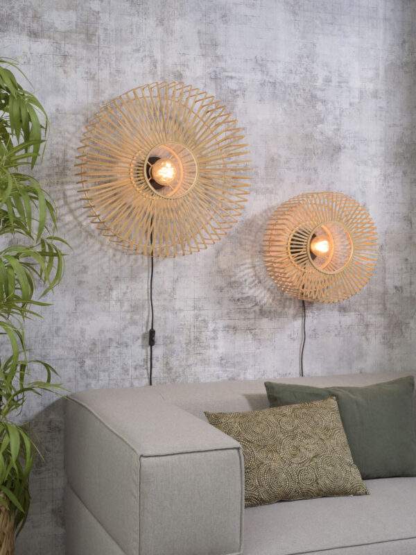 Applique Bromo 2 en Bambou naturel au design naturel par Good & Mojo