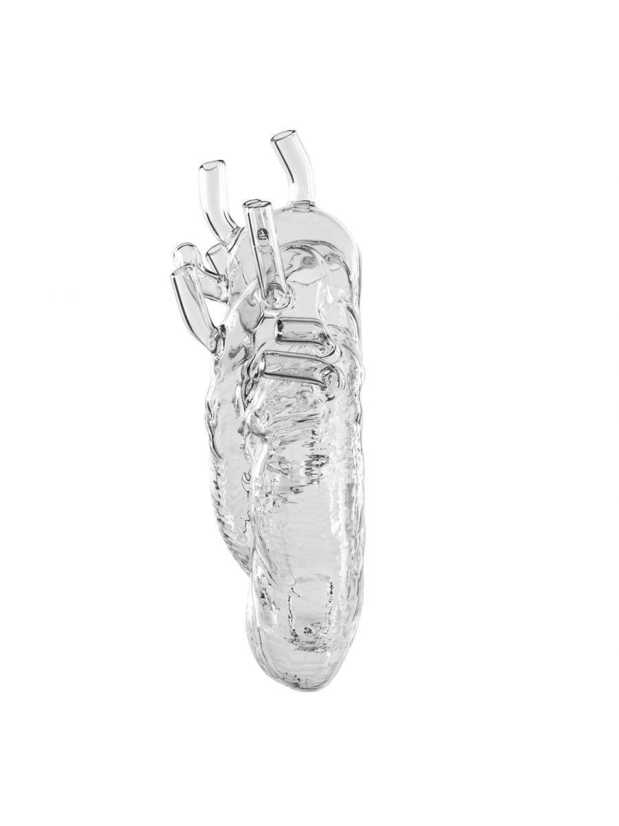 Vase design Love in Bloom en verre en forme de coeur par Marcantonio X Seletti