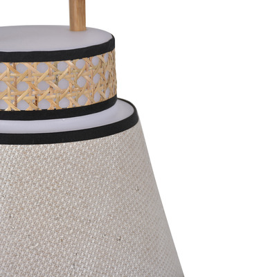 Baladeuse Singapour en cannage & lin naturel par Market Set