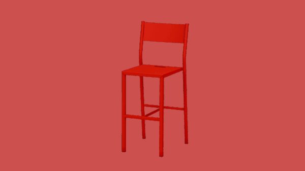 Chaise haute Take en acier par Luc Jozancy x Matière grise