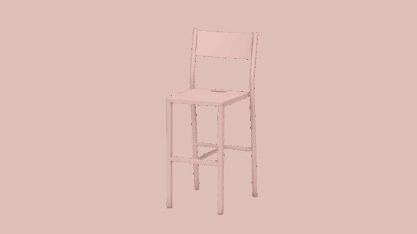 Chaise haute Take en acier par Luc Jozancy x Matière grise
