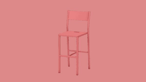 Chaise haute Take en acier par Luc Jozancy x Matière grise