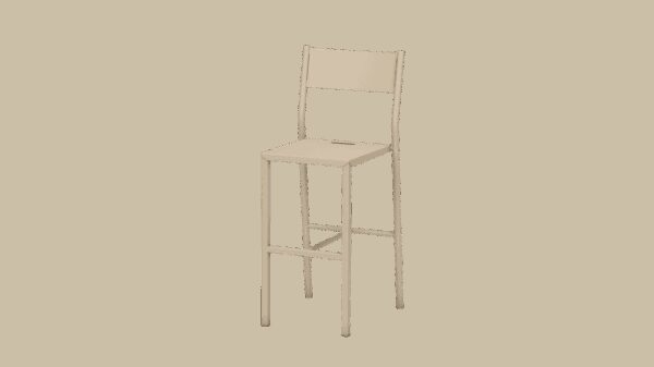 Chaise haute Take en acier par Luc Jozancy x Matière grise