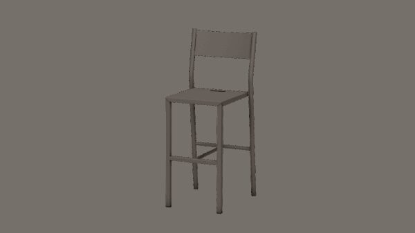 Chaise haute Take en acier par Luc Jozancy x Matière grise
