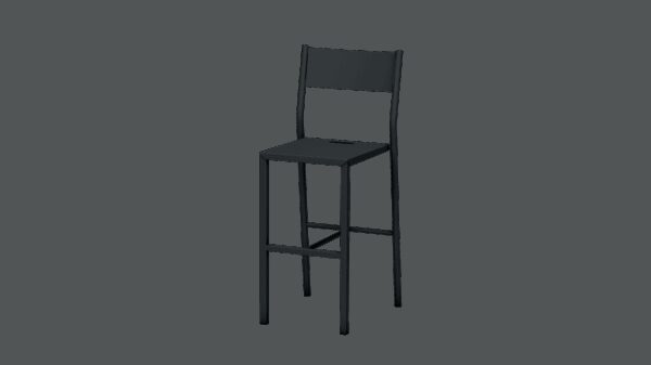 Chaise haute Take en acier par Luc Jozancy x Matière grise