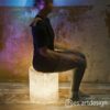 Lampe à poser et pouf lumineux Bin F nebula au design original et moderne en Nebulite
