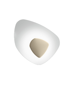 Applique murale Plafonnier BLOB en verre et aluminium anti-conformiste 3 coloris par Giarnieri Light