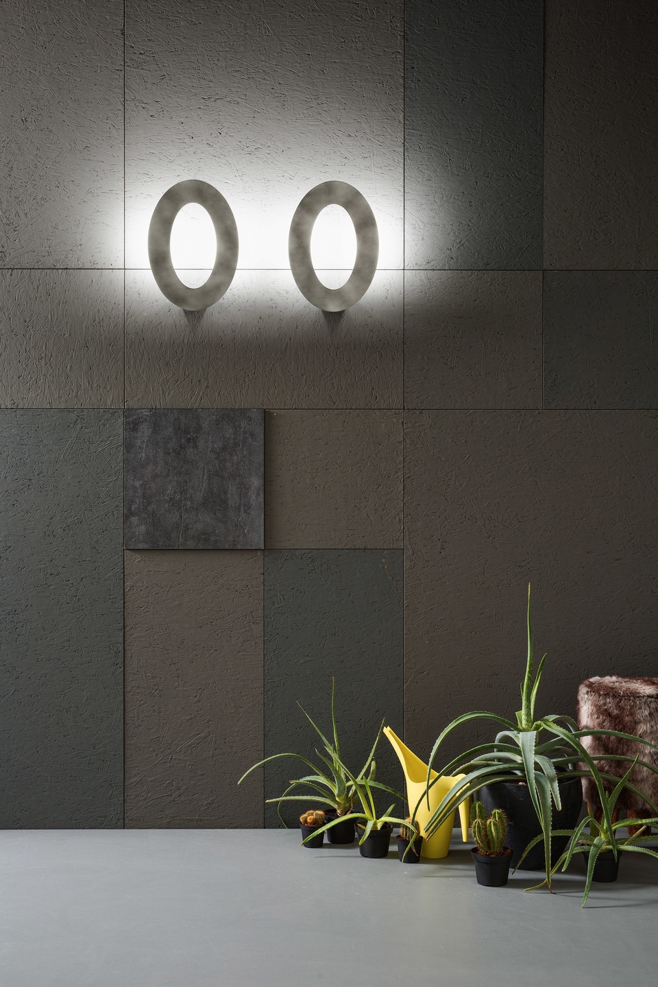 Applique murale Plafonnier Drop anneaux aluminium par Giarnieri Light
