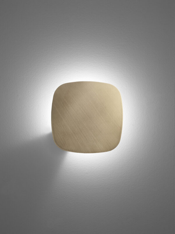 Applique / Plafonnier STEP aluminium carré angles arrondis 6 coloris par Giarnieri Light