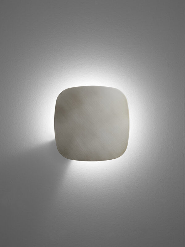 Applique / Plafonnier STEP aluminium carré angles arrondis 6 coloris par Giarnieri Light