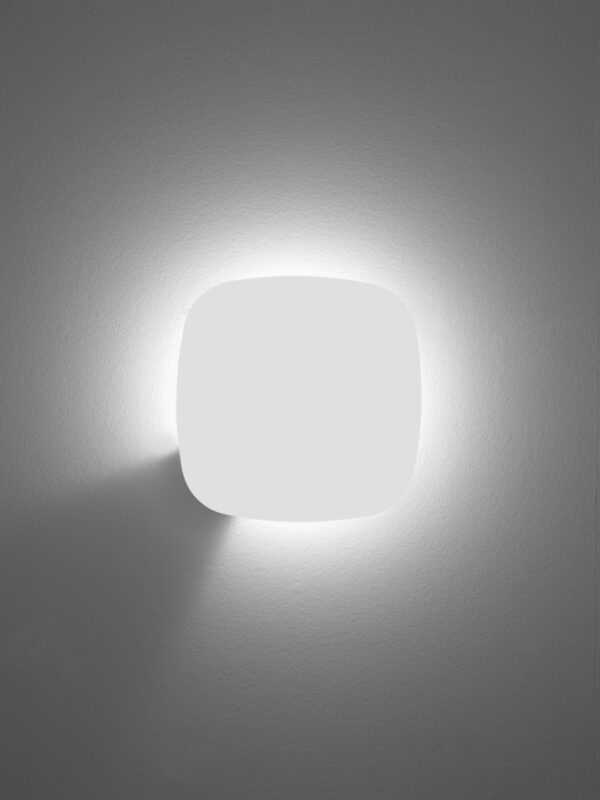 Applique / Plafonnier STEP aluminium carré angles arrondis 6 coloris par Giarnieri Light