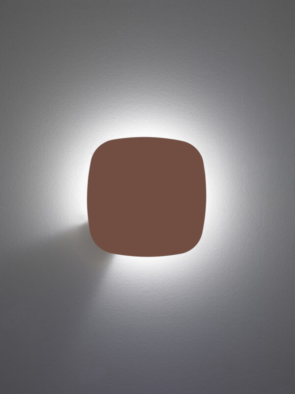Applique / Plafonnier STEP aluminium carré angles arrondis 6 coloris par Giarnieri Light