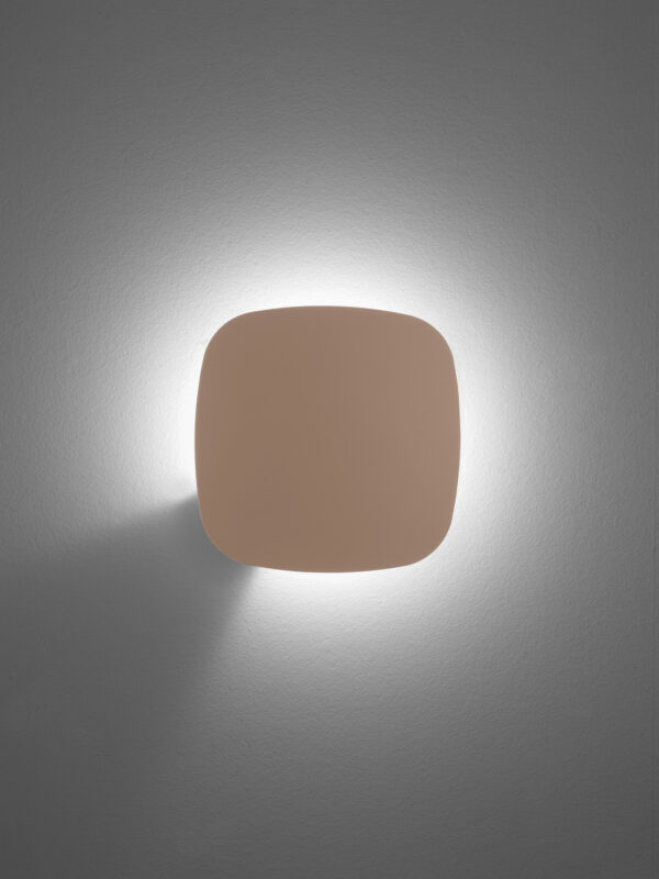 Applique / Plafonnier STEP aluminium carré angles arrondis 6 coloris par Giarnieri Light