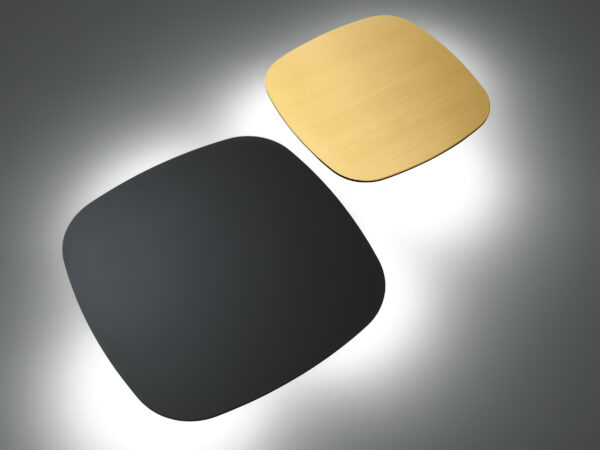 Applique / Plafonnier STEP aluminium carré angles arrondis 6 coloris par Giarnieri Light