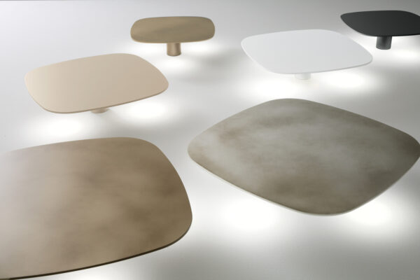 Applique / Plafonnier STEP aluminium carré angles arrondis 6 coloris par Giarnieri Light