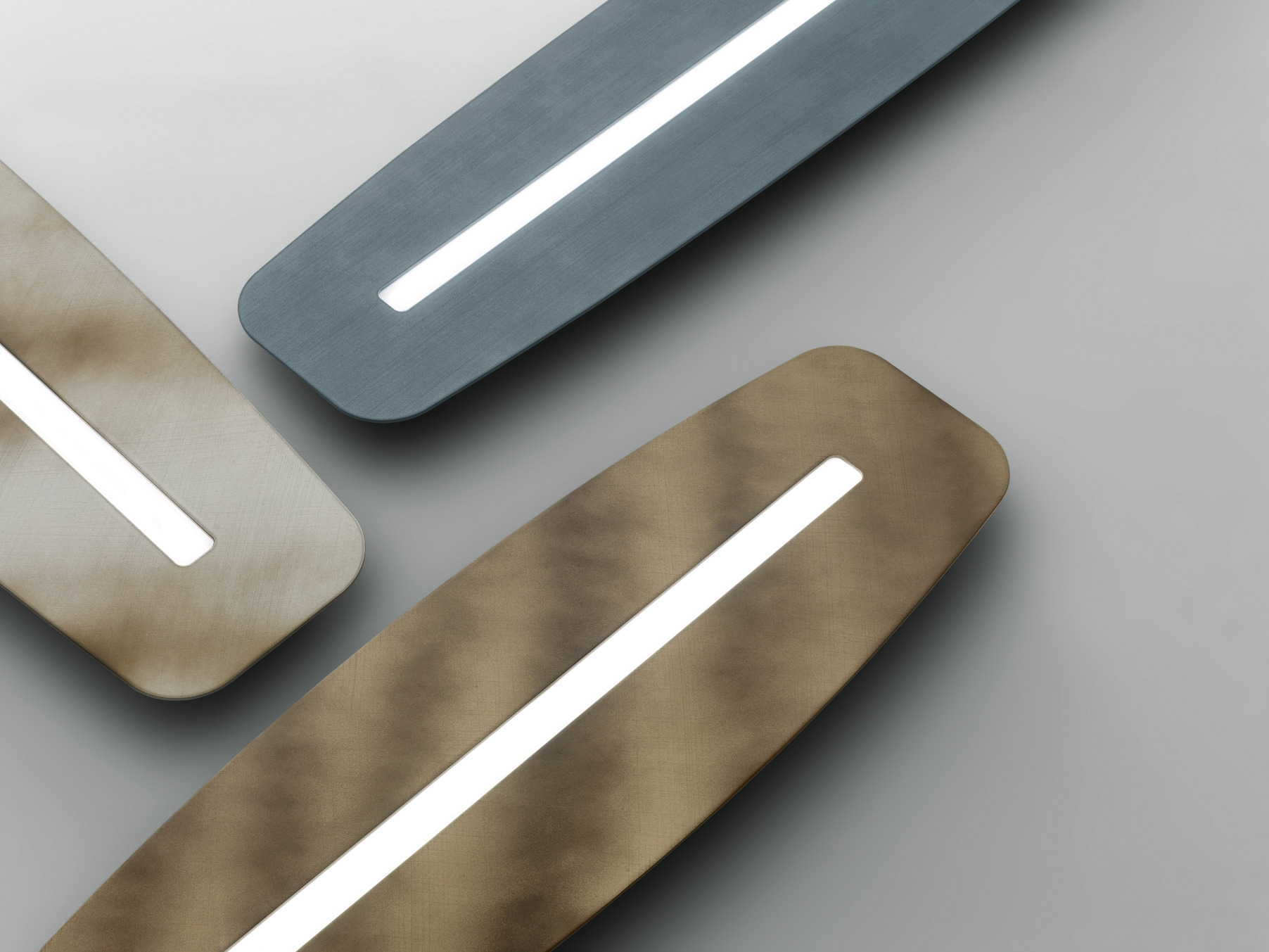 Applique / Plafonnier SURF aluminium carré angles arrondis 6 coloris par Giarnieri Light