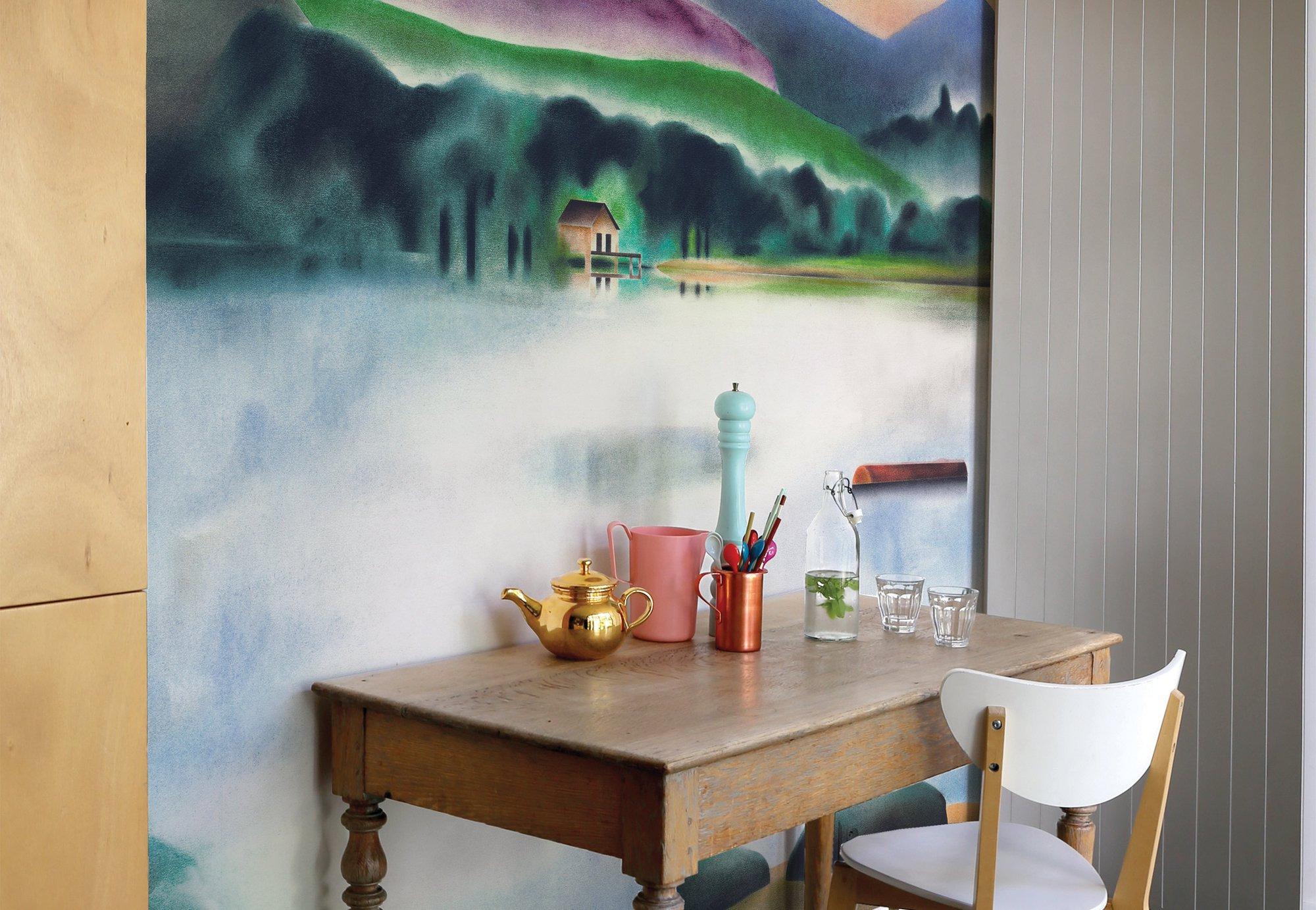 Papier peint design Cabane prêt-à-poser par Bien fait Paris