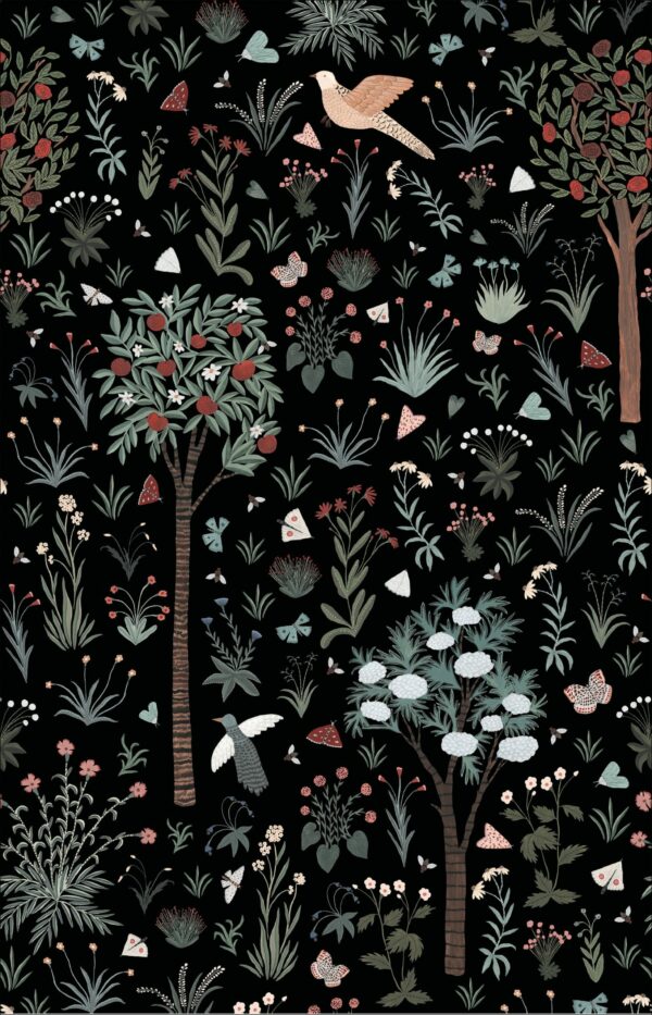 Papier peint design Millefleurs prêt-à-poser par Bien fait Paris