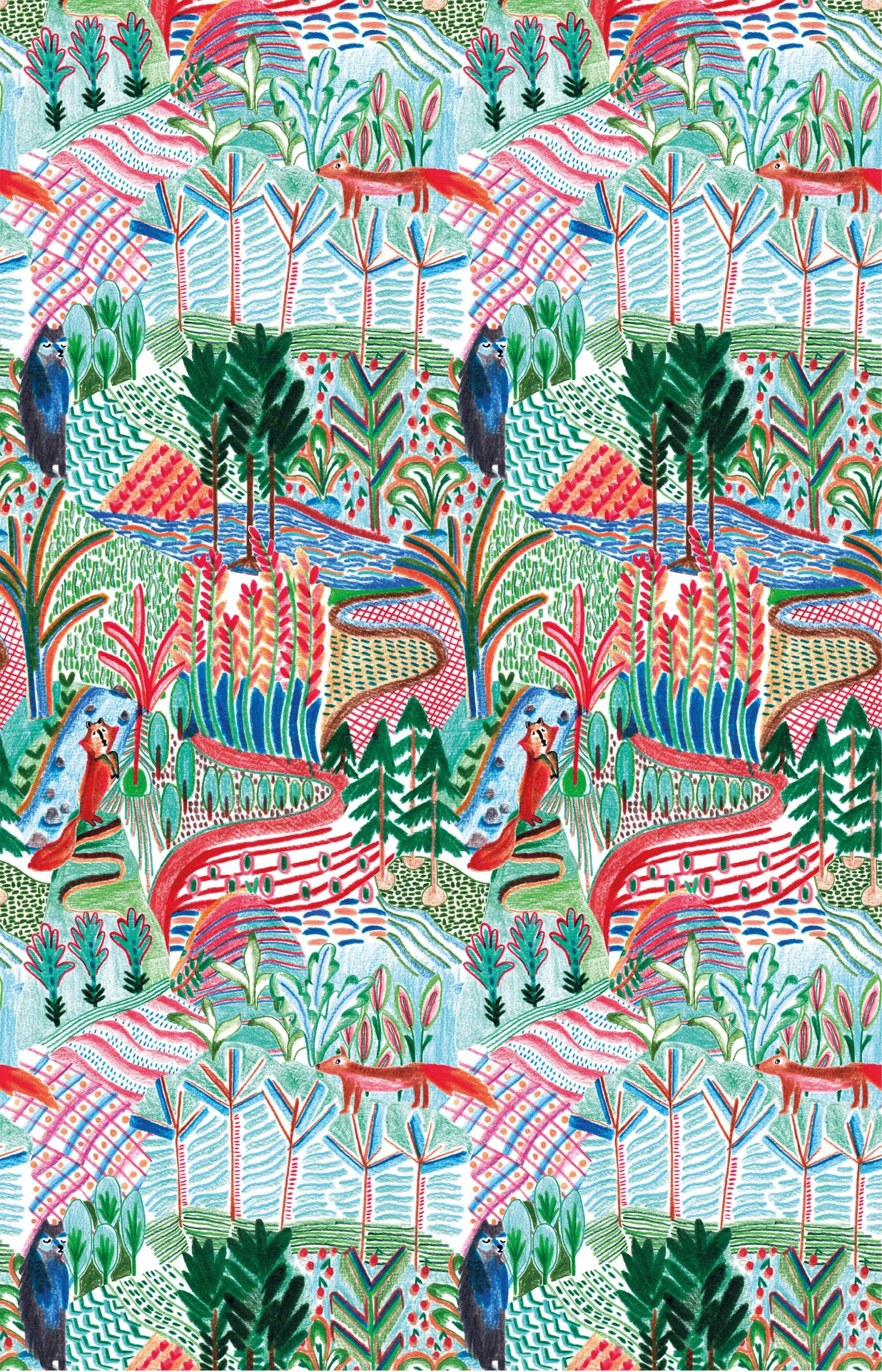 Papier peint design Chicoutimi prêt-à-poser par Bien fait Paris