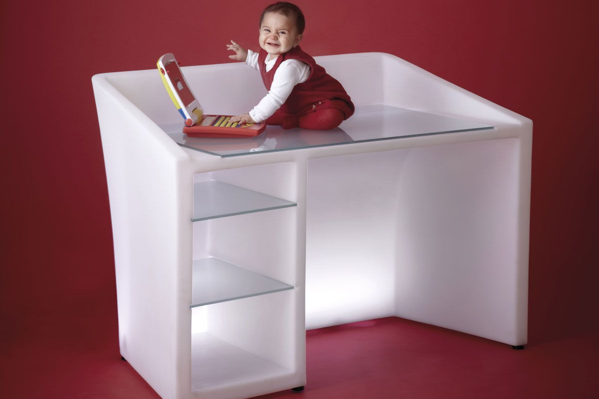 Bar / Bureau lumineux Kanal en polyéthylène par Bruno Houssin x SLIDE Studio