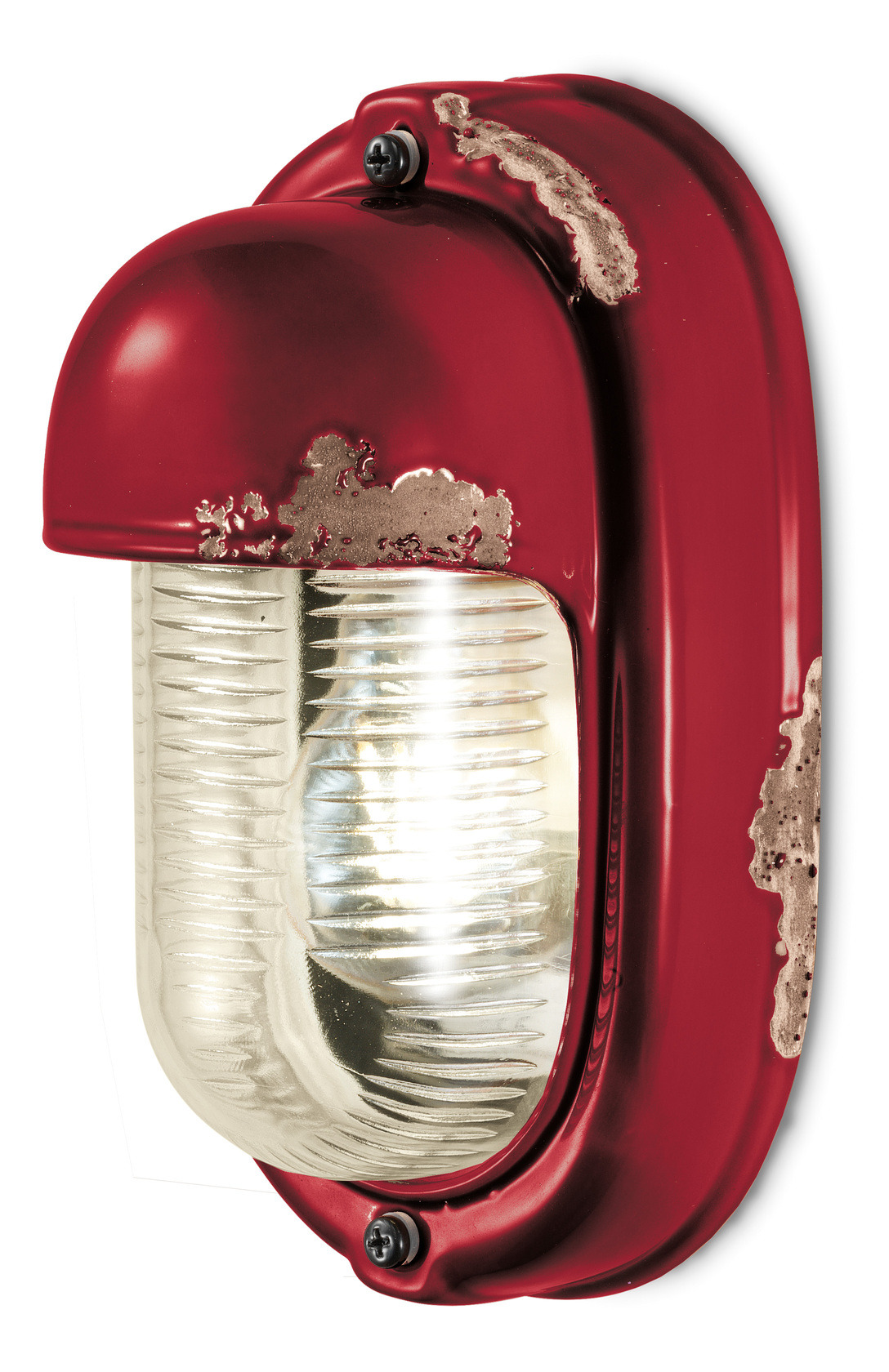 Applique industrielle ovale style paquebot en céramique effet vieilli 10 coloris par Ferroluce