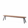 Banc bois d'Iroko You and Me par Stone Designs x RS Barcelona