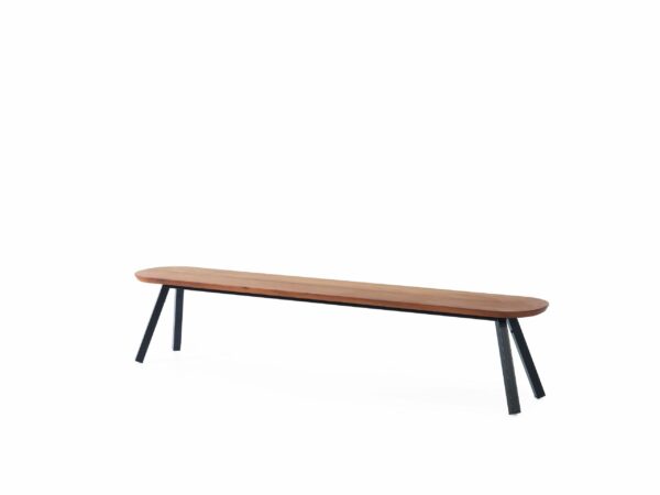Banc bois d'Iroko You and Me par Stone Designs x RS Barcelona