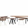 Banc bois d'Iroko You and Me par Stone Designs x RS Barcelona