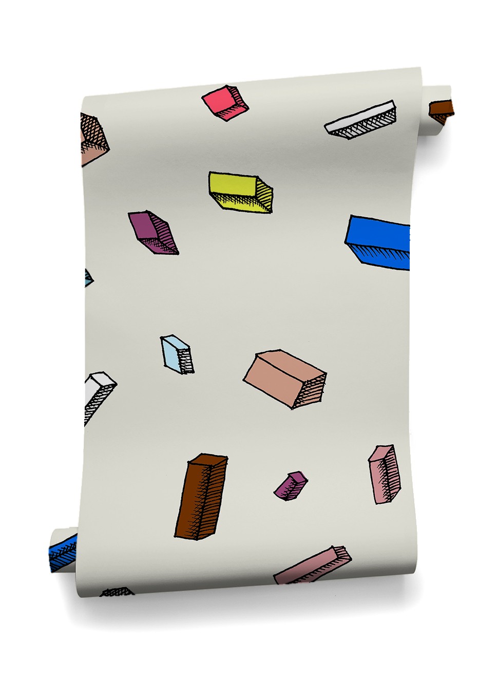 Papier peint design intissé Carlton Ivory au design original