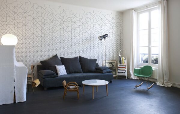 Papier peint au design géométrique intissé Modular  prêt-à-poser