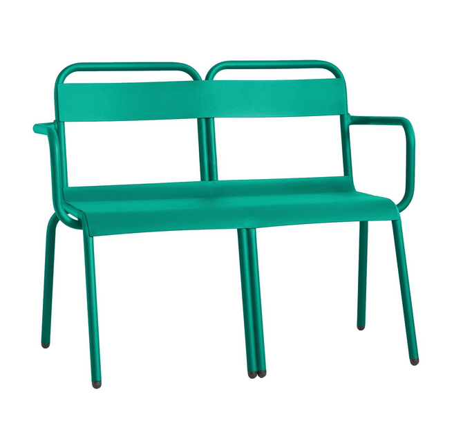 Banc Biarritz en aluminium au design industriel par iSi Design Group x iSimar