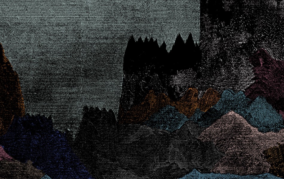 Papier peint design intissé Carpates - déco mystique et sombre prêt-à-poser