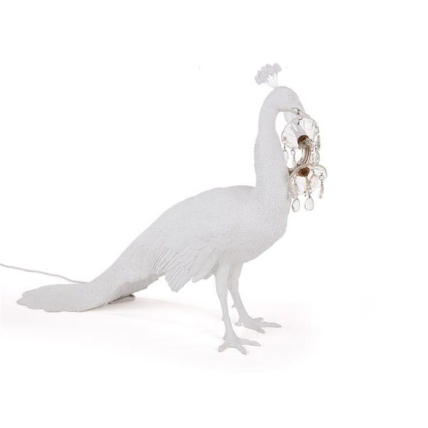 Lampadaire Peacock Led Lamp en forme de Paon en résine par MARCANTONIO x Seletti