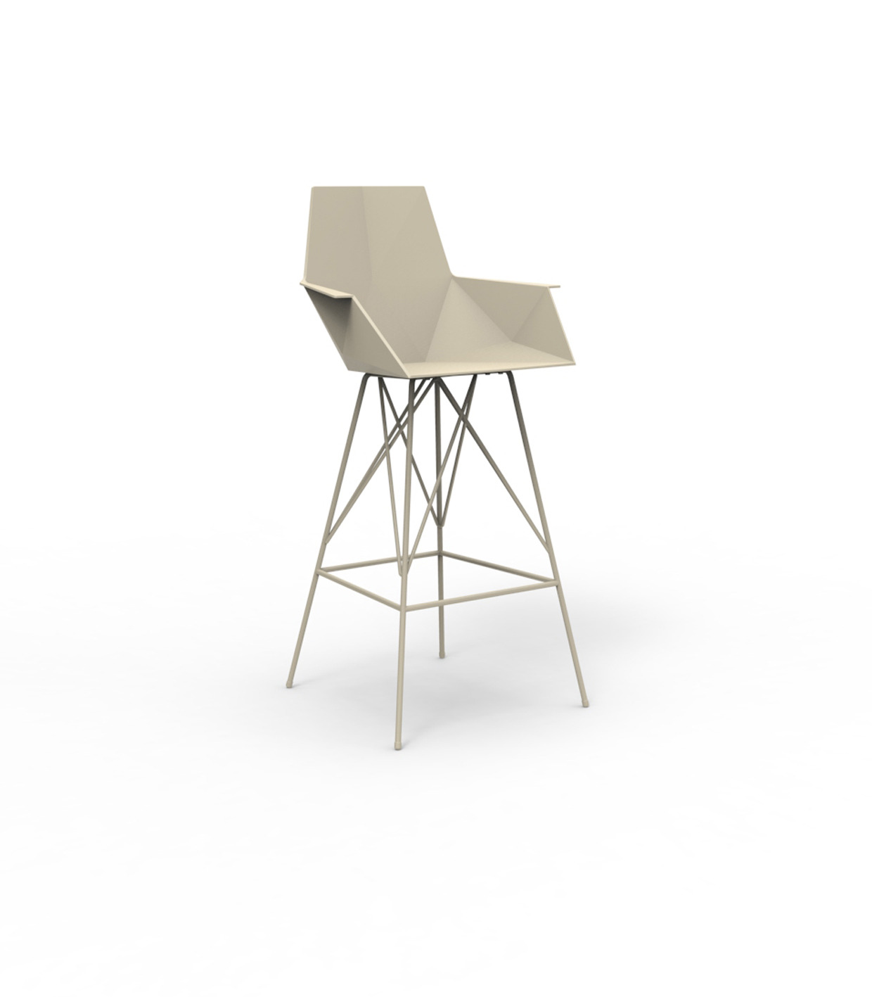 Tabouret avec accoudoir Faz en polyéthylène au design contemporain par Ramon Esteve x Vondom