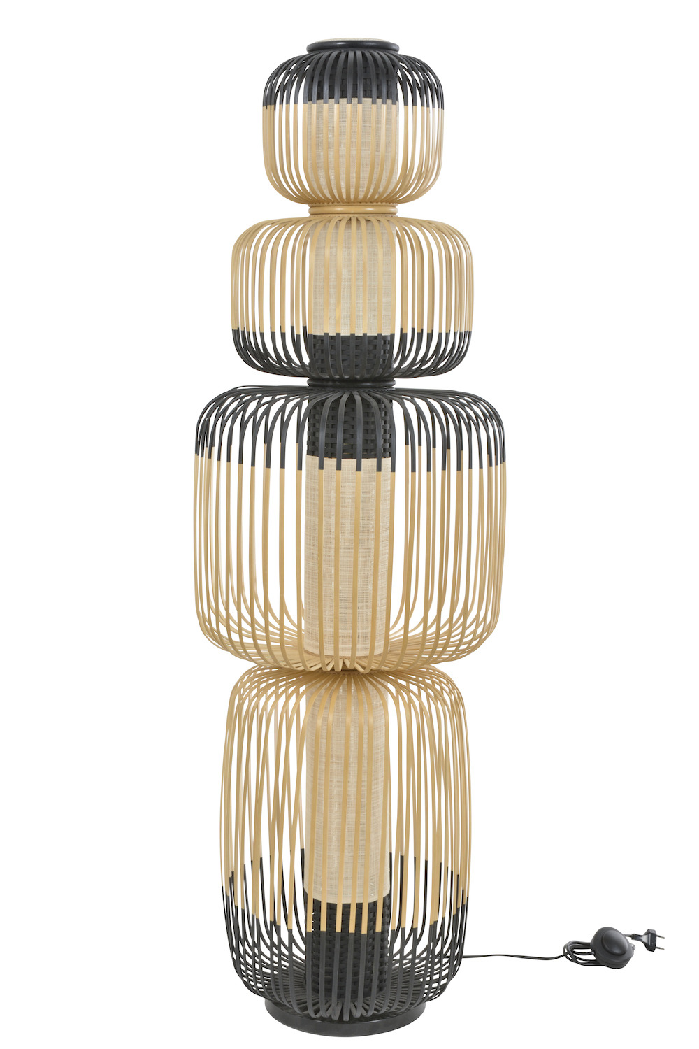 Lampadaire Bamboo 4 light en bambou au design naturel par Arik Levy x Forestier