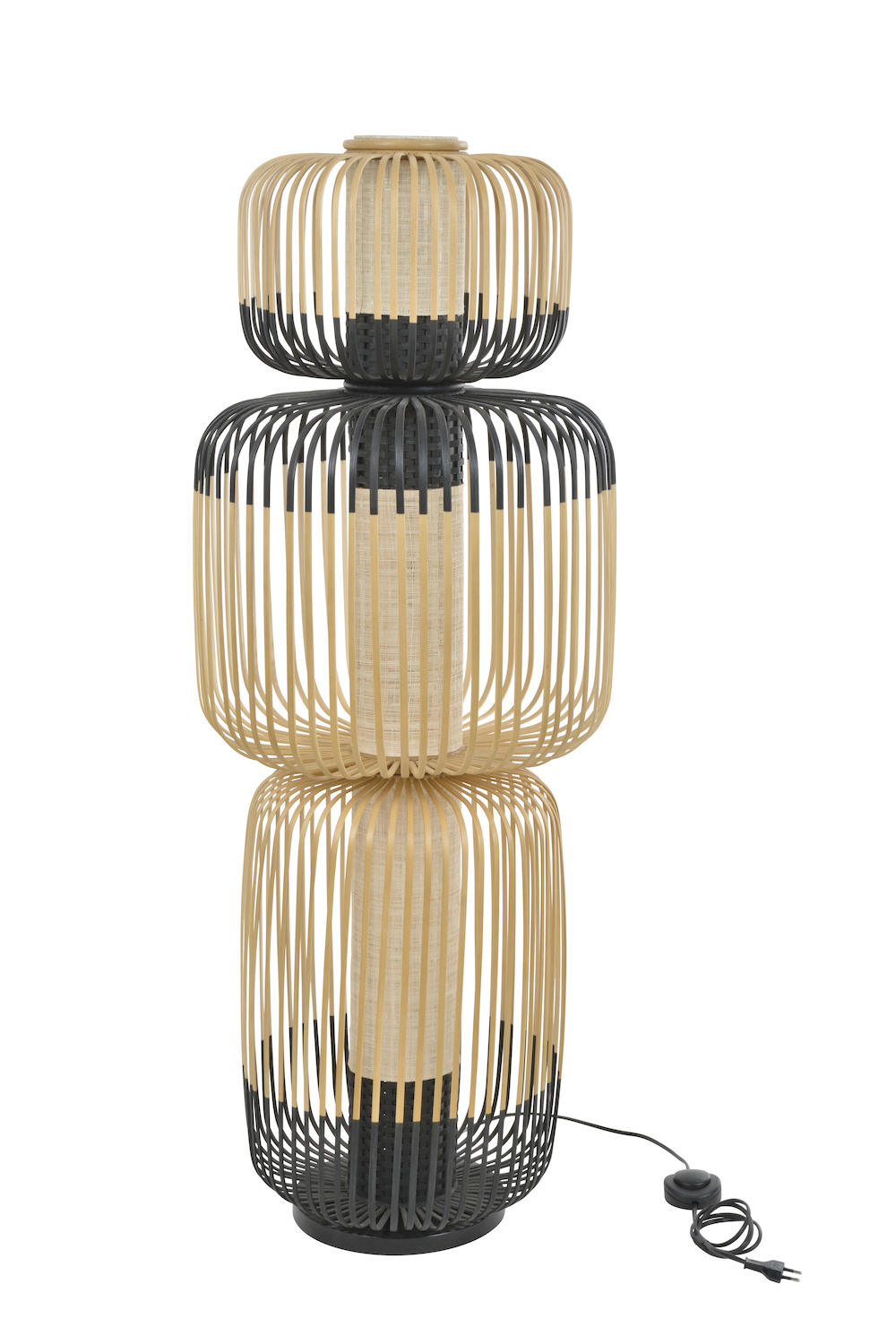 Lampadaire Bamboo 3 light en bambou au design naturel par Arik Levy x Forestier