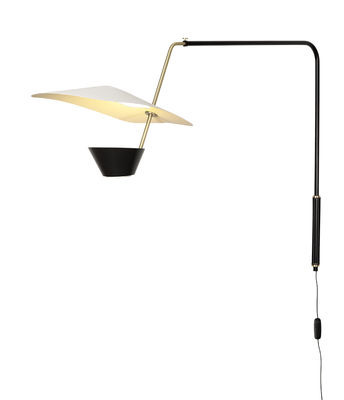 Applique murale G25 en laiton au design contemporain par Pierre Guariche x Sammode