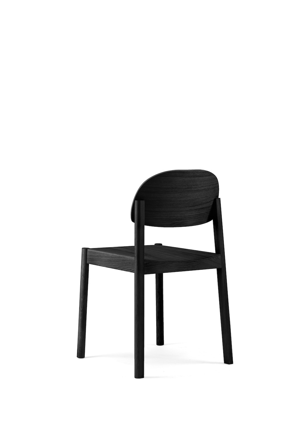 Chaise Citizen avec dossier oval en chêne massif par etc.etc. au design scandinave