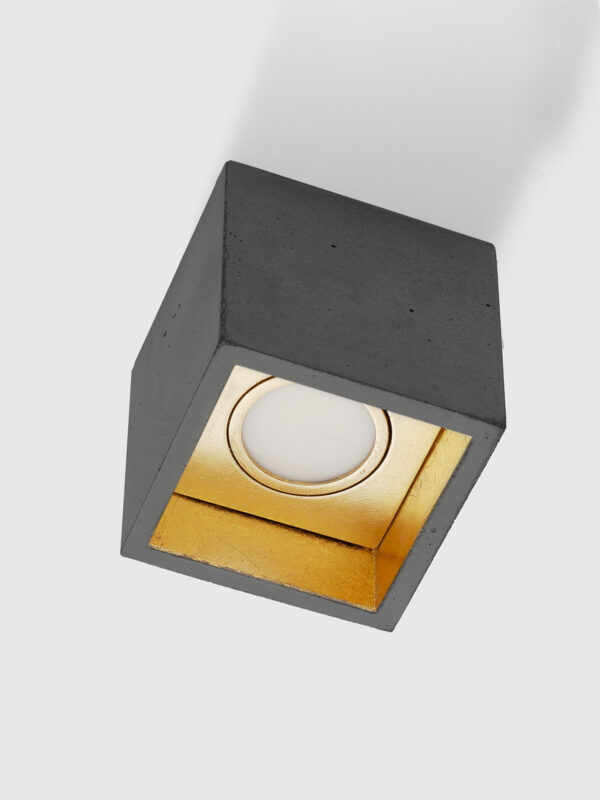 Plafonnier Design B7 Cubic en gris foncé en béton par Stefan Gant x Gant Light