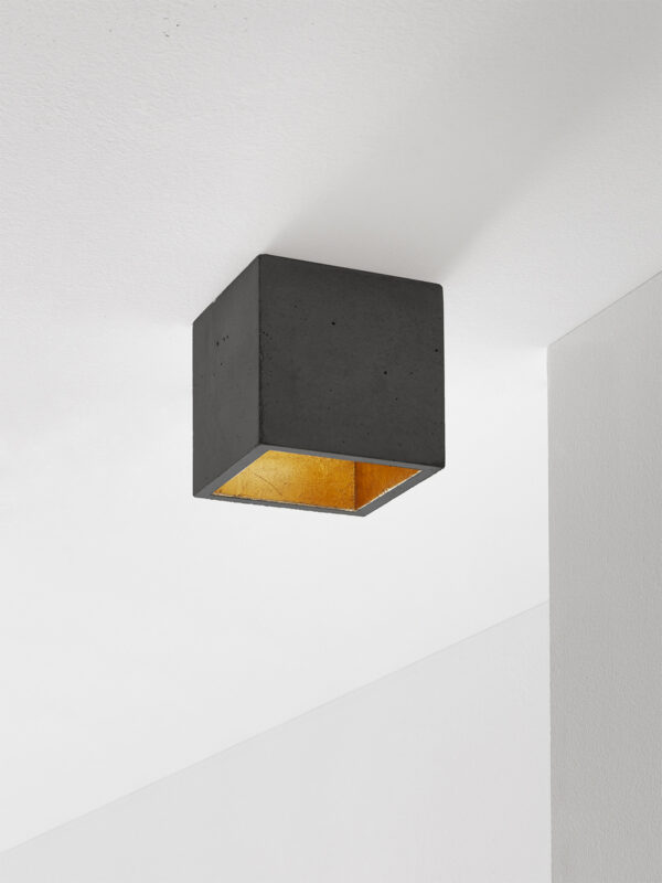 Plafonnier Design B7 Cubic en gris foncé en béton par Stefan Gant x Gant Light