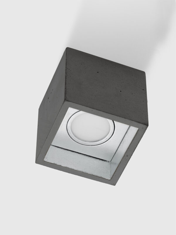 Plafonnier Design B7 Cubic en gris foncé en béton par Stefan Gant x Gant Light