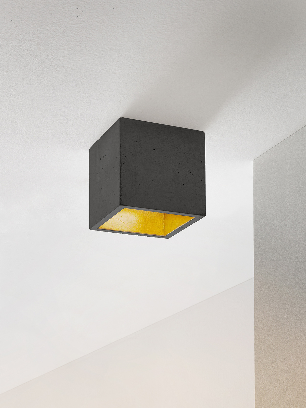 Plafonnier Design B7 Cubic en gris claire en béton par Stefan Gant x Gant Light