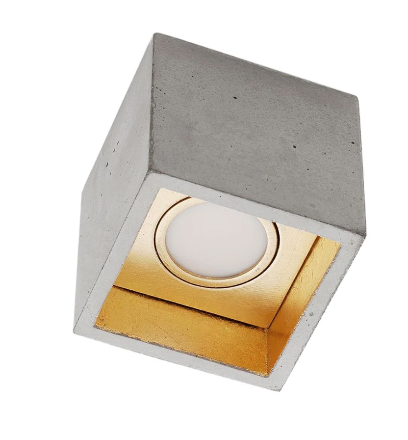 Plafonnier Design B7 Cubic en gris claire en béton par Stefan Gant x Gant Light