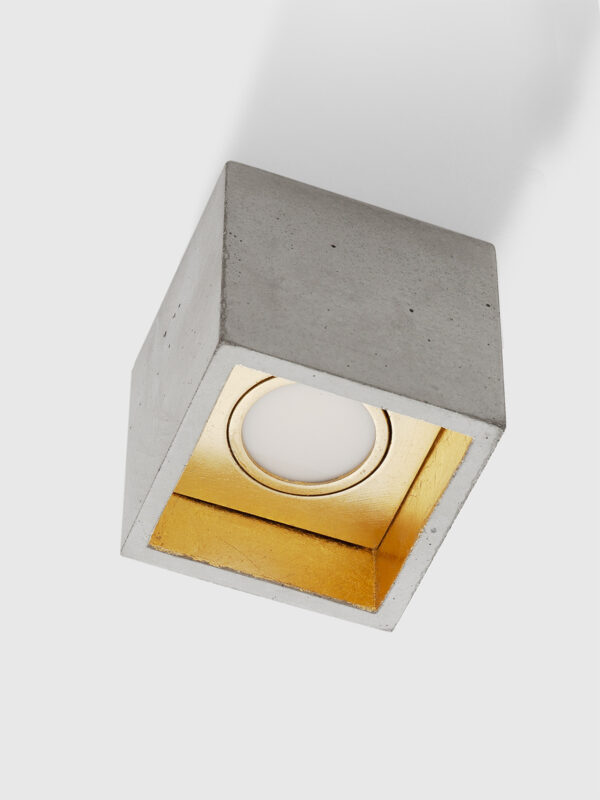 Plafonnier Design B7 Cubic en gris claire en béton par Stefan Gant x Gant Light